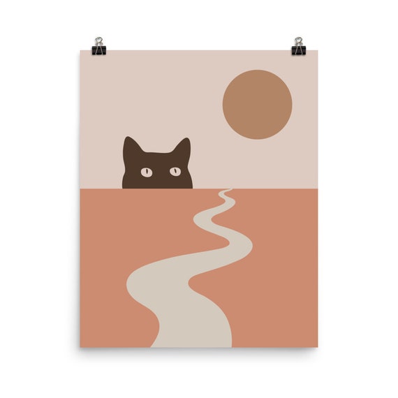 Cat Landscape 16 Art Print