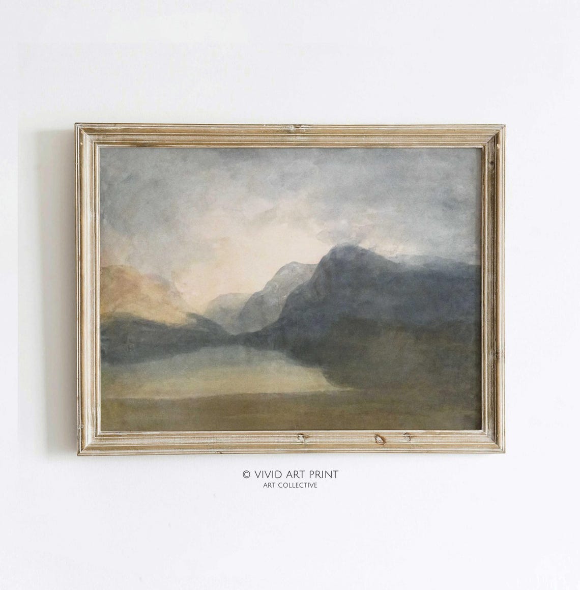 Misty Mountains Landscape Wall Art Vintage Abstract Fine Art Decor Nursery Vivid Art Print Jt 217