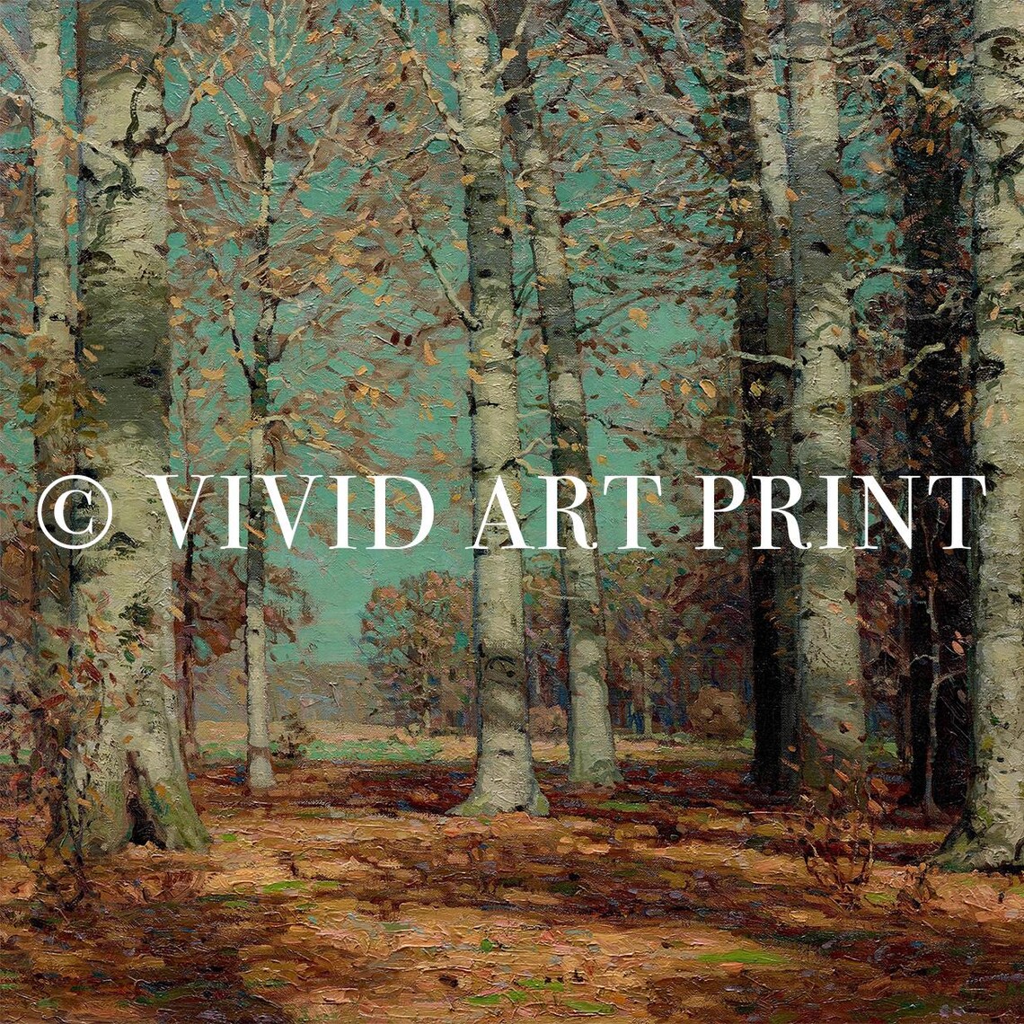 Autumn Forest Landscape, Vintage Rustic Home Decor - Image 4