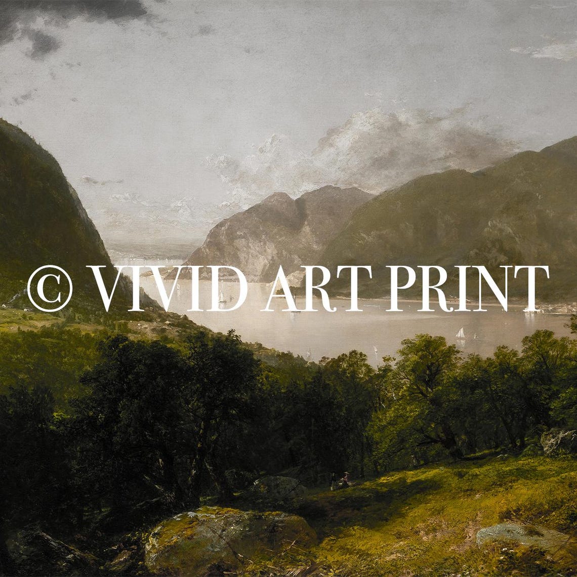 Riverside Landscape Wall Art Vintage Romantic Hudson River School Home Decor Vivid Art Print Jk 712 - Image 4