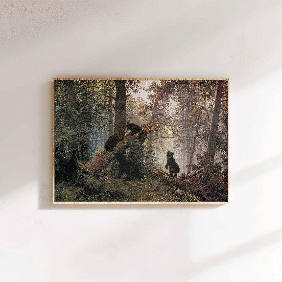 Shishkin Morning in a Pine Forest Bears Classic Vintage Art Poster - Image 2