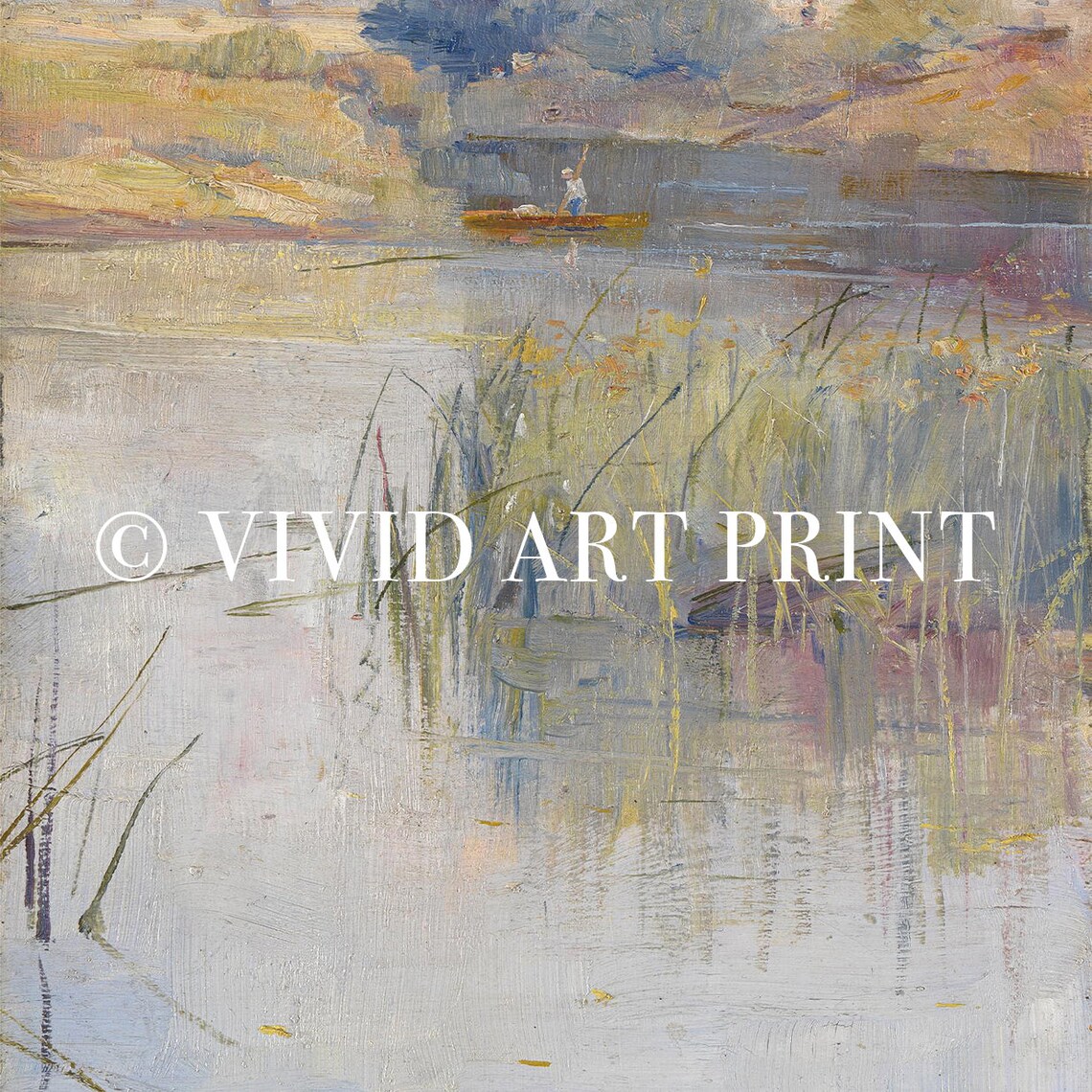 Vintage Landscape With A Boat, Antique Decor - Image 4