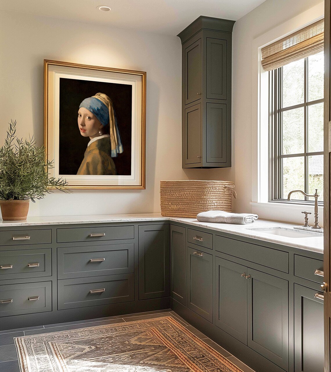Girl With A Pearl Earring, Antique Baroque Portrait - Image 3
