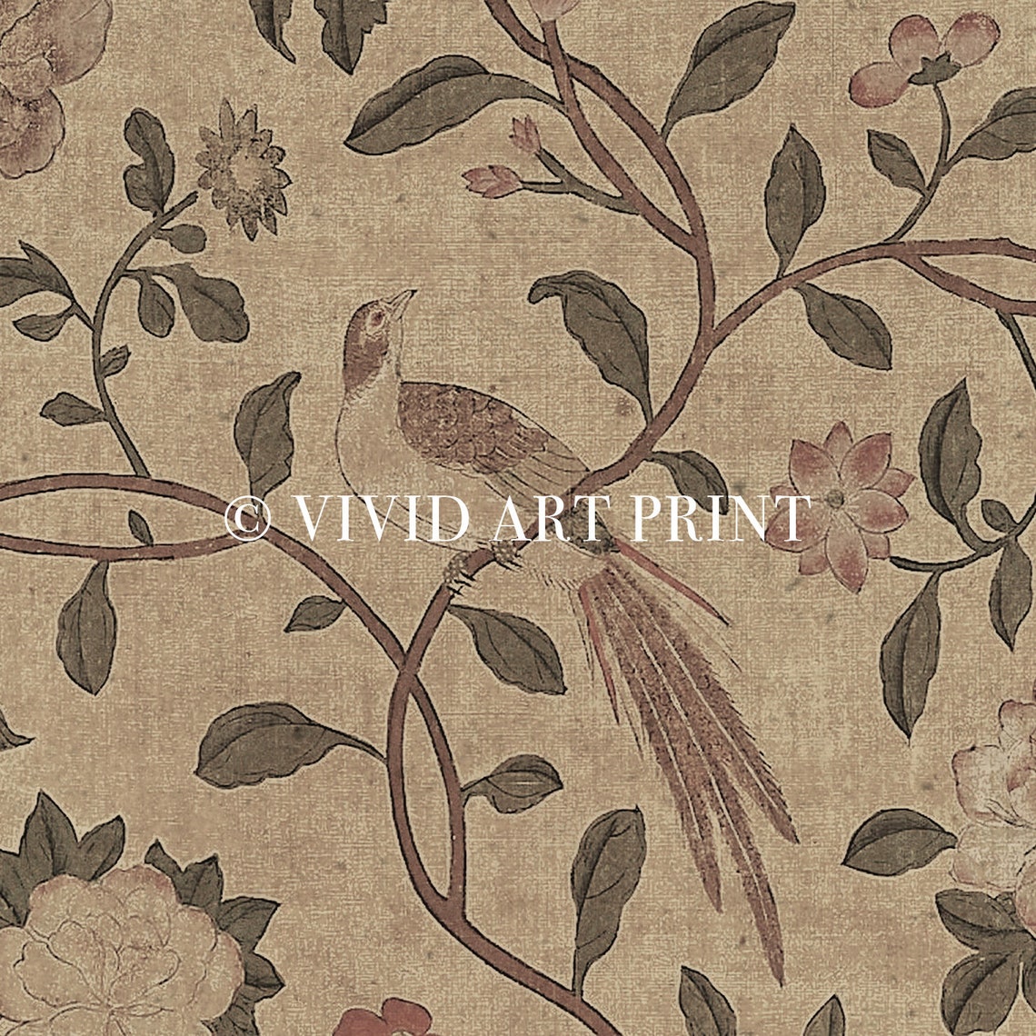Vintage Tapestry Pattern, Antique Floral Art Print - Image 4