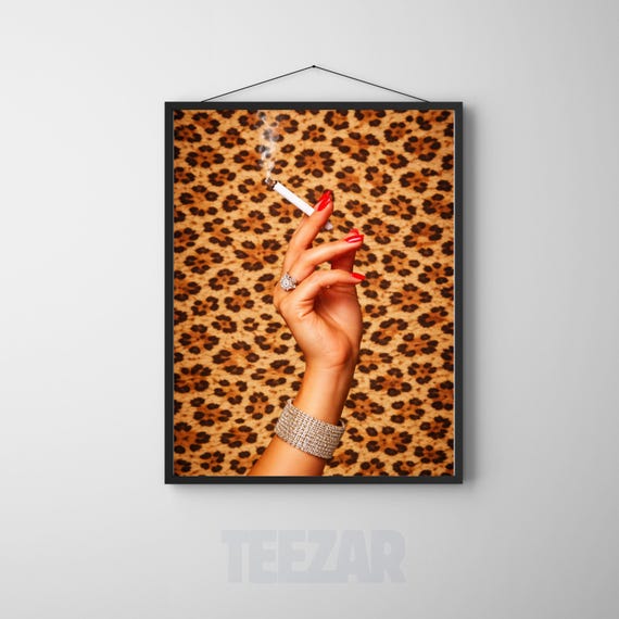 Leopard Glam Poster Chic Fashion Wall Art Bold Print Decor