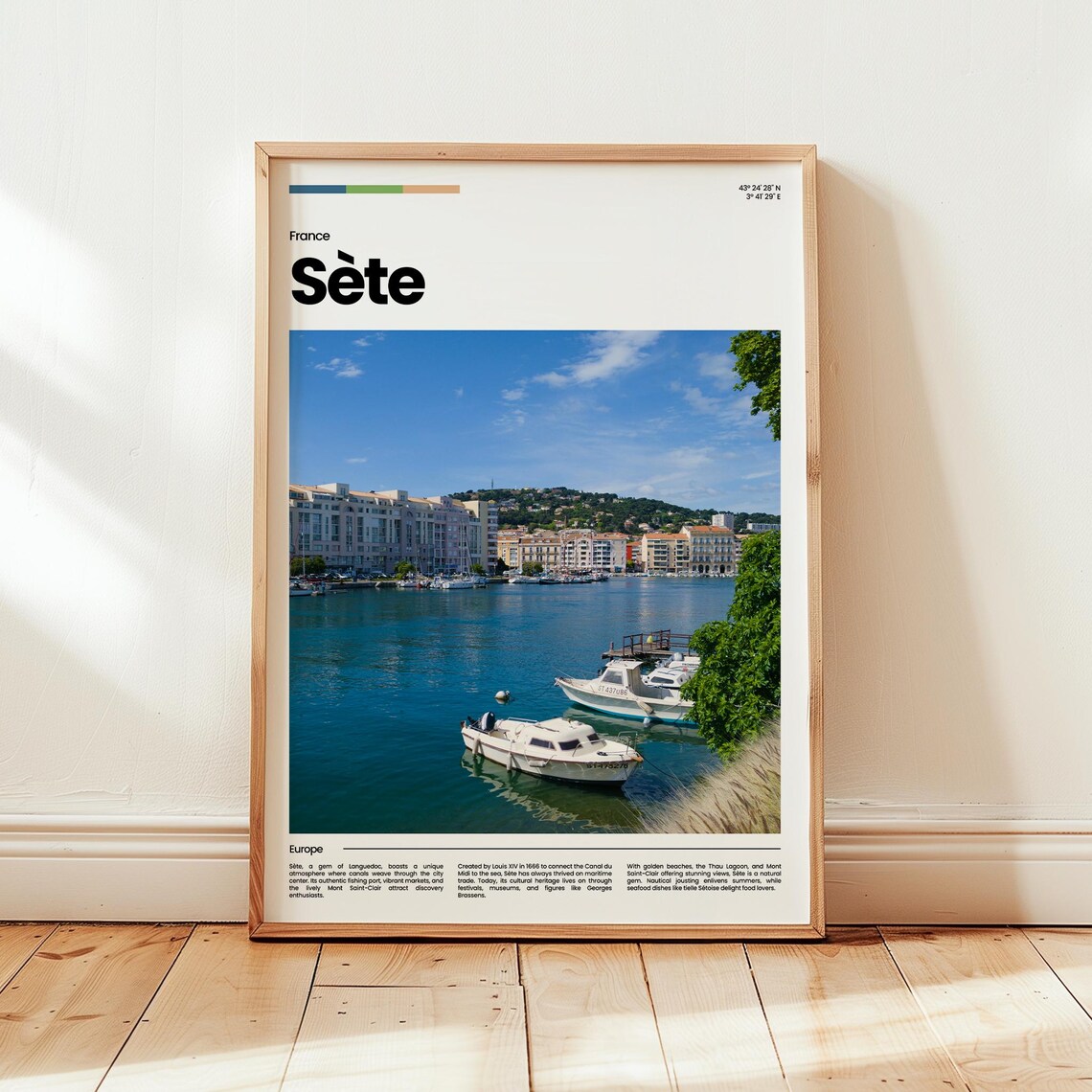 Ste Poster Print Photo Wall Art France Travel Gift