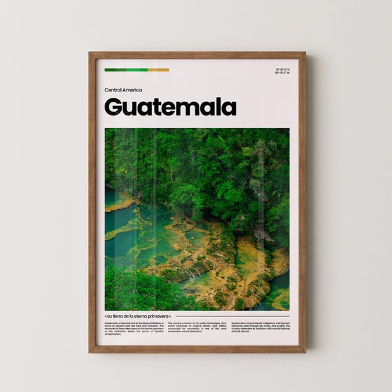 Guatemala Travel Poster Guatemala Poster Guatemala Photo Poster Guatemala Art Print Central America Poster Travel Gift