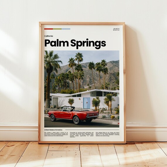 Palm Springs Poster Print Photo Travel Gift
