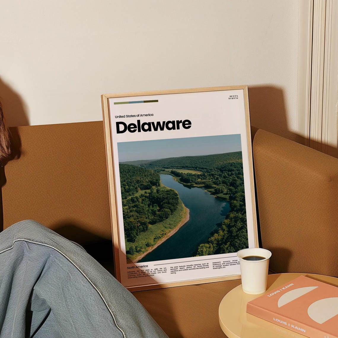 Delaware River Aerial Forest Hills Winding Water Scenic Poster - Image 4