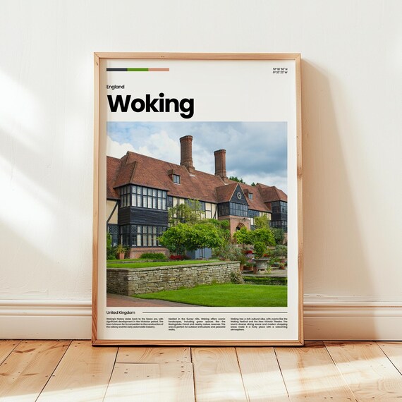 Woking Poster Print Photo Wall Art England Travel Gift