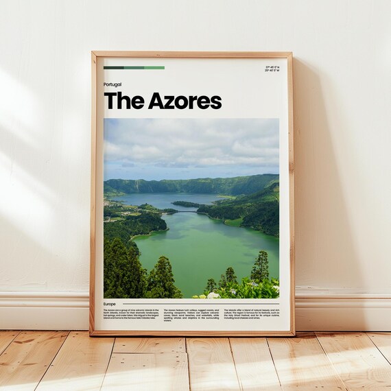 The Azores Poster Print Photo Wall Art Portugal Travel Gift