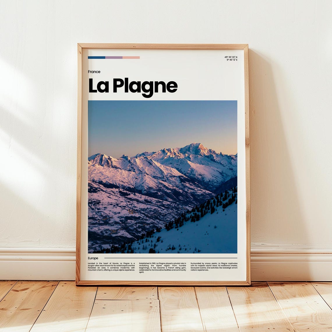 La Plagne Poster Print Photo Wall Art France Travel Gift