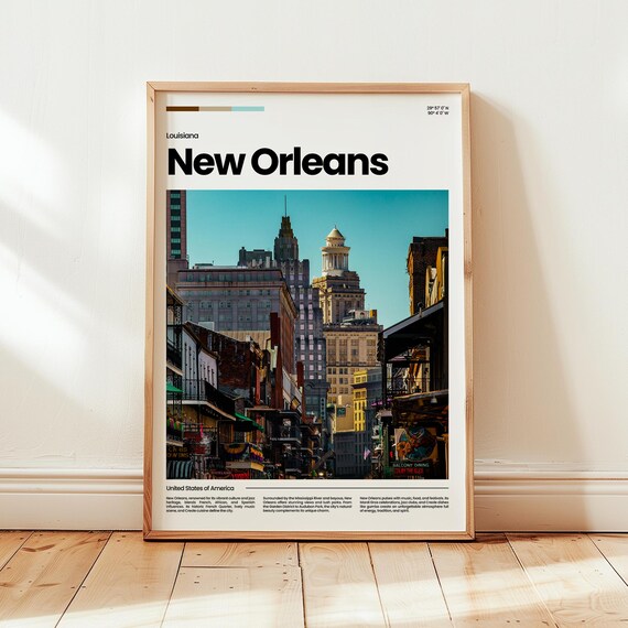 New Orleans Poster Print Photo Louisiana Travel Gift