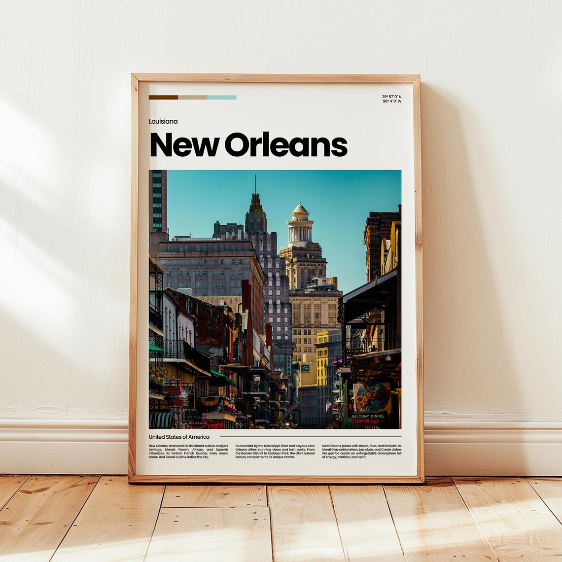 New Orleans Poster Print Photo Louisiana Travel Gift