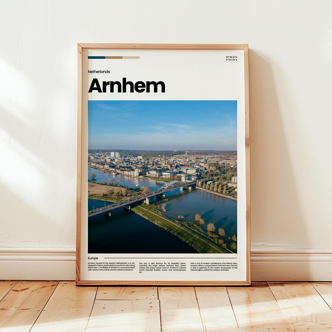 Arnhem Poster Print Photo Wall Art Netherlands Travel Gift