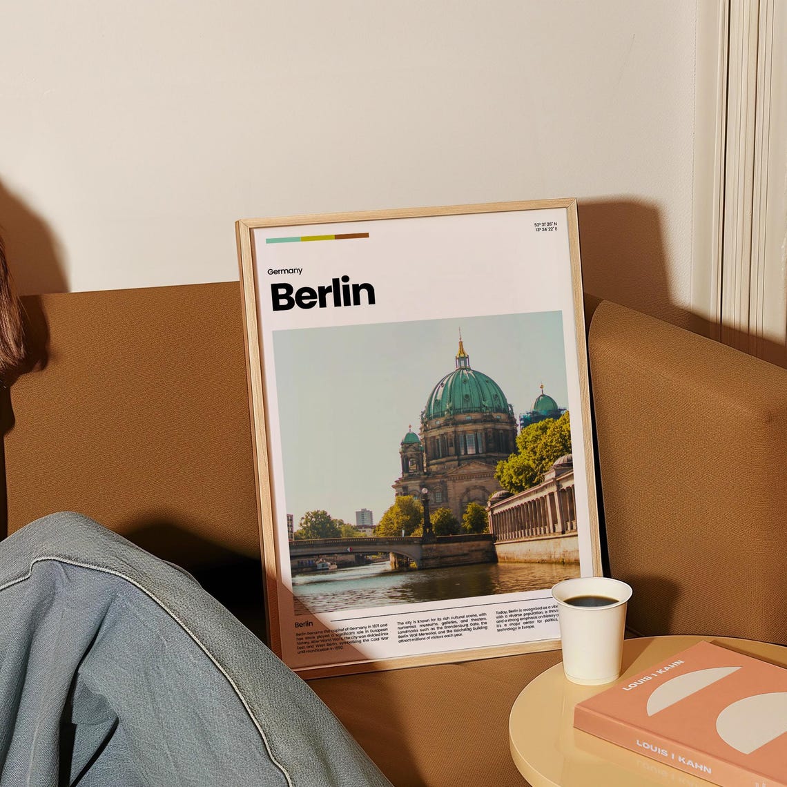 Berlin Germany Cathedral Riverside Landmark Travel Art Poster - Image 4