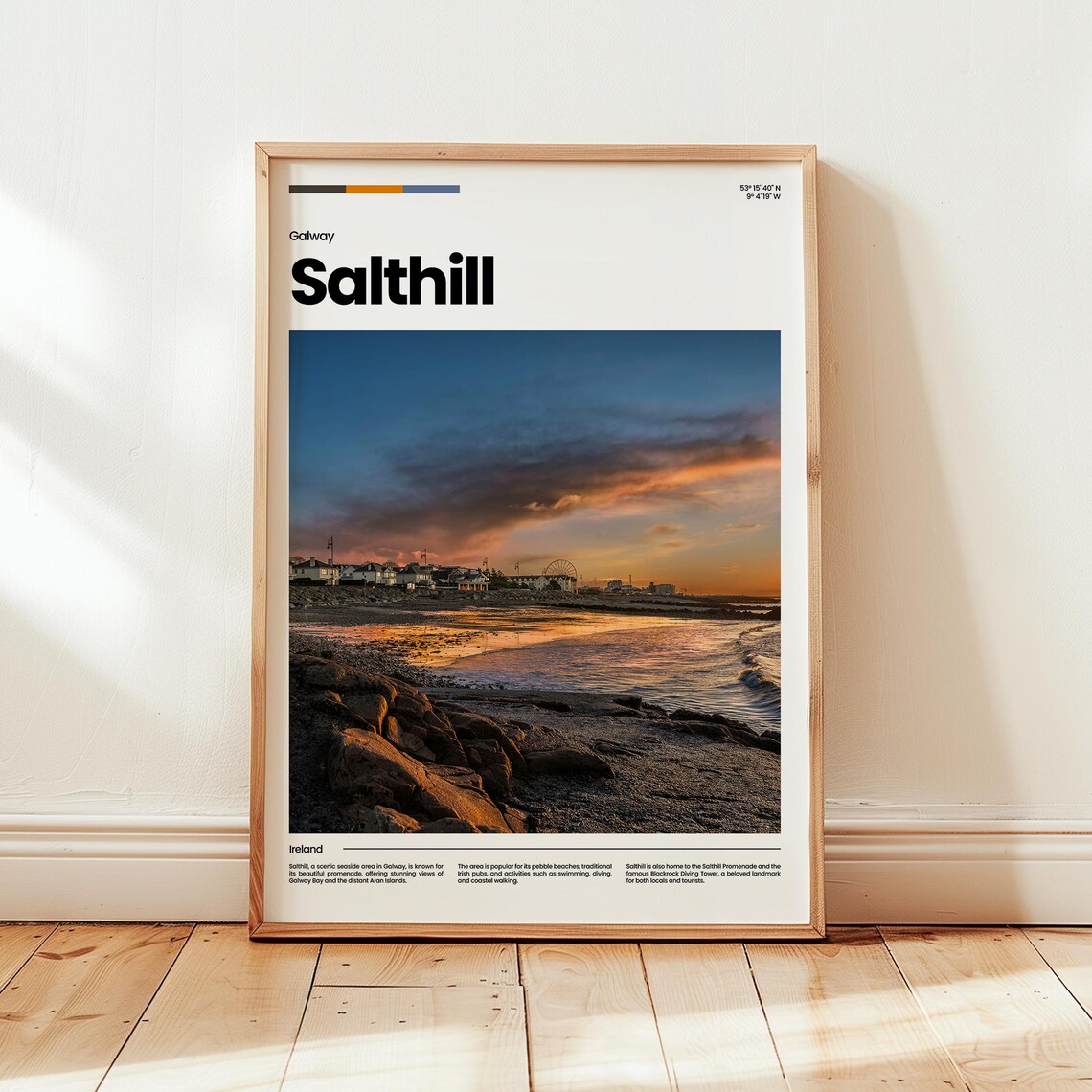 Salthill Poster Print Photo Wall Art Ireland Travel Gift