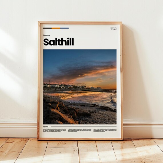 Salthill Poster Print Photo Wall Art Ireland Travel Gift