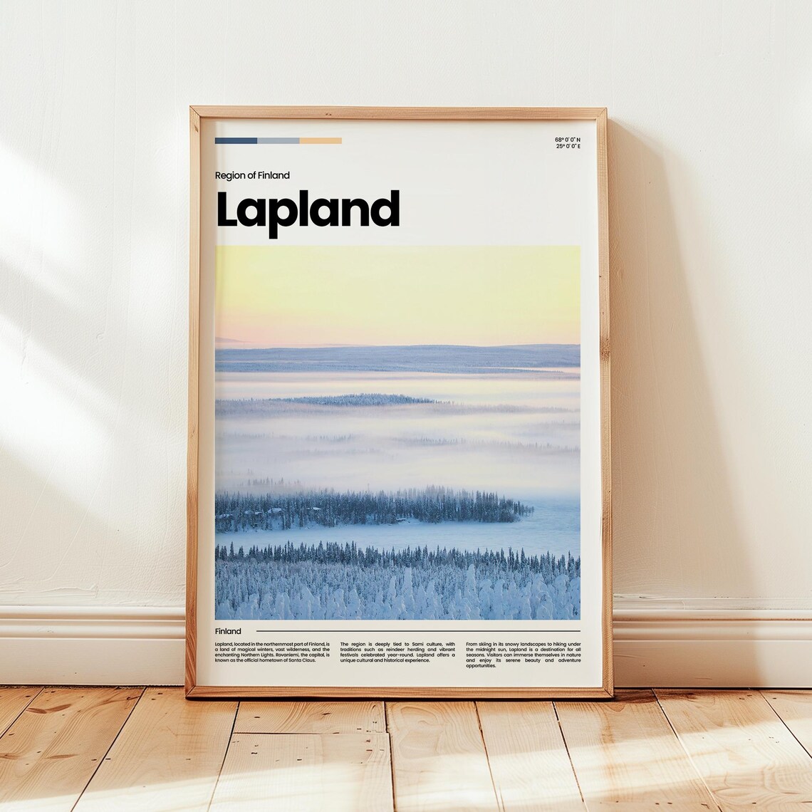 Lapland Poster Print Photo Wall Art Finland Travel Gift