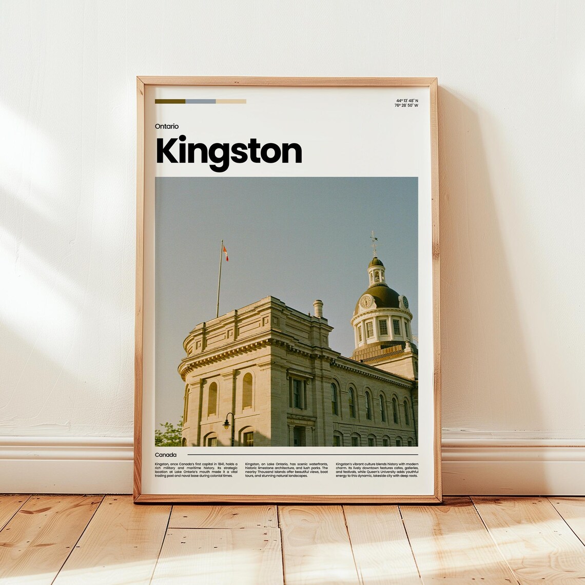 Kingston Ontario Canada Historic Stone City Hall Architecture Poster