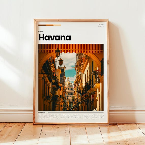 Havana Poster Print Photo Travel Caribbean Gift