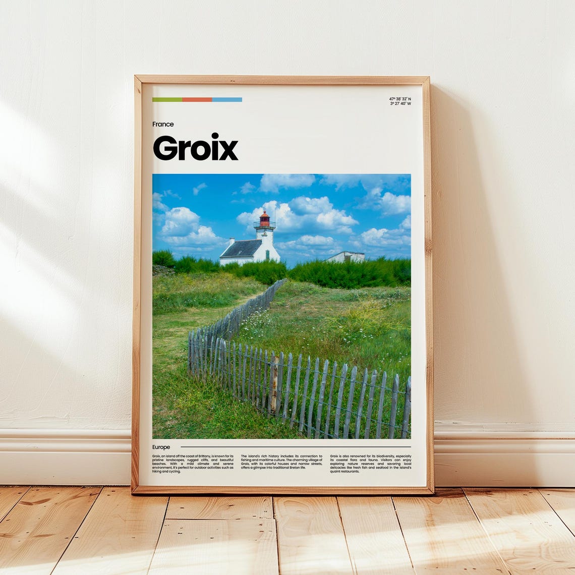 Groix France Brittany Island Lighthouse Wild Coastal Travel Poster