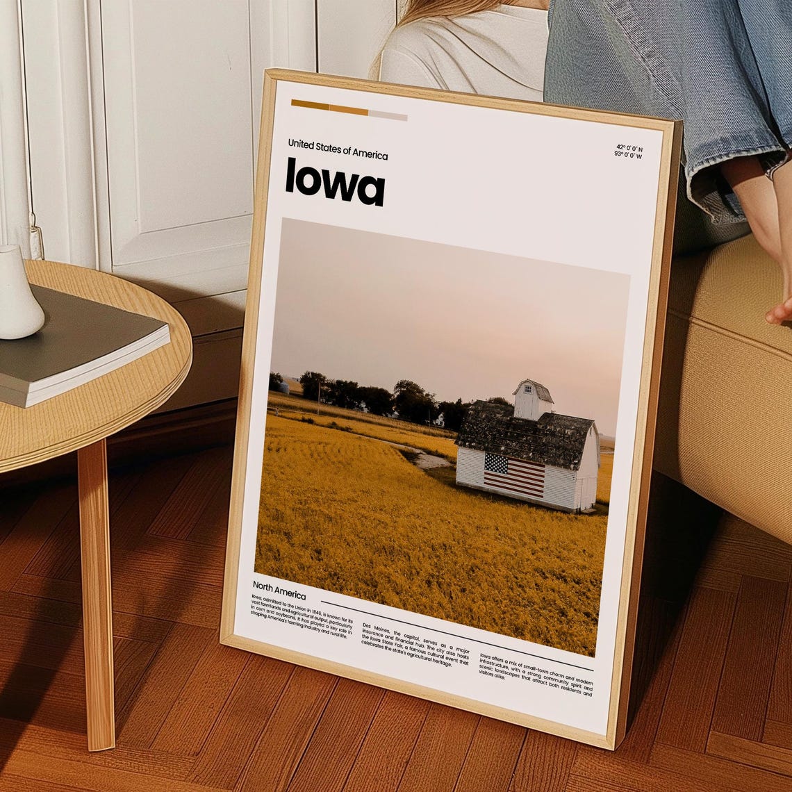 Iowa Travel Poster Iowa Poster Iowa Photo Poster Iowa Art Print Iowa Art Usa Poster Usa Travel Poster Travel Gift - Image 3