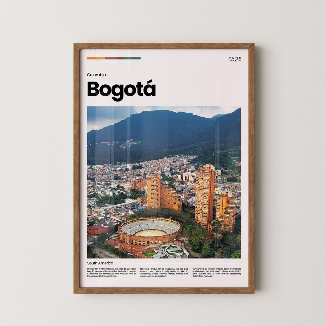 Bogota Travel Poster Bogota Poster Bogota Photo Poster Bogota Art Print Colombia Poster South America Travel Poster Travel Gift