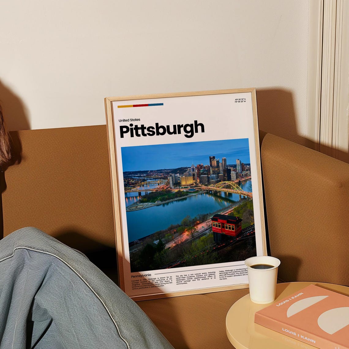 Pittsburgh Travel Poster Pittsburgh Poster Pittsburgh Photo Poster Pittsburgh Art Print Usa Poster Usa Travel Poster Travel Gift - Image 4