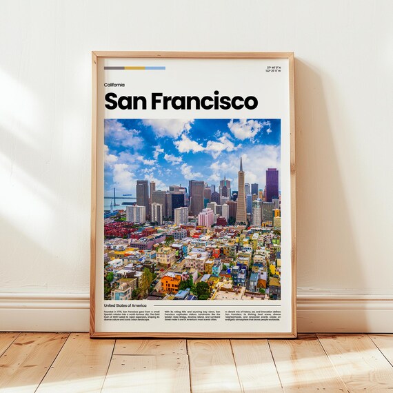 San Francisco Poster Print Photo Travel Gift