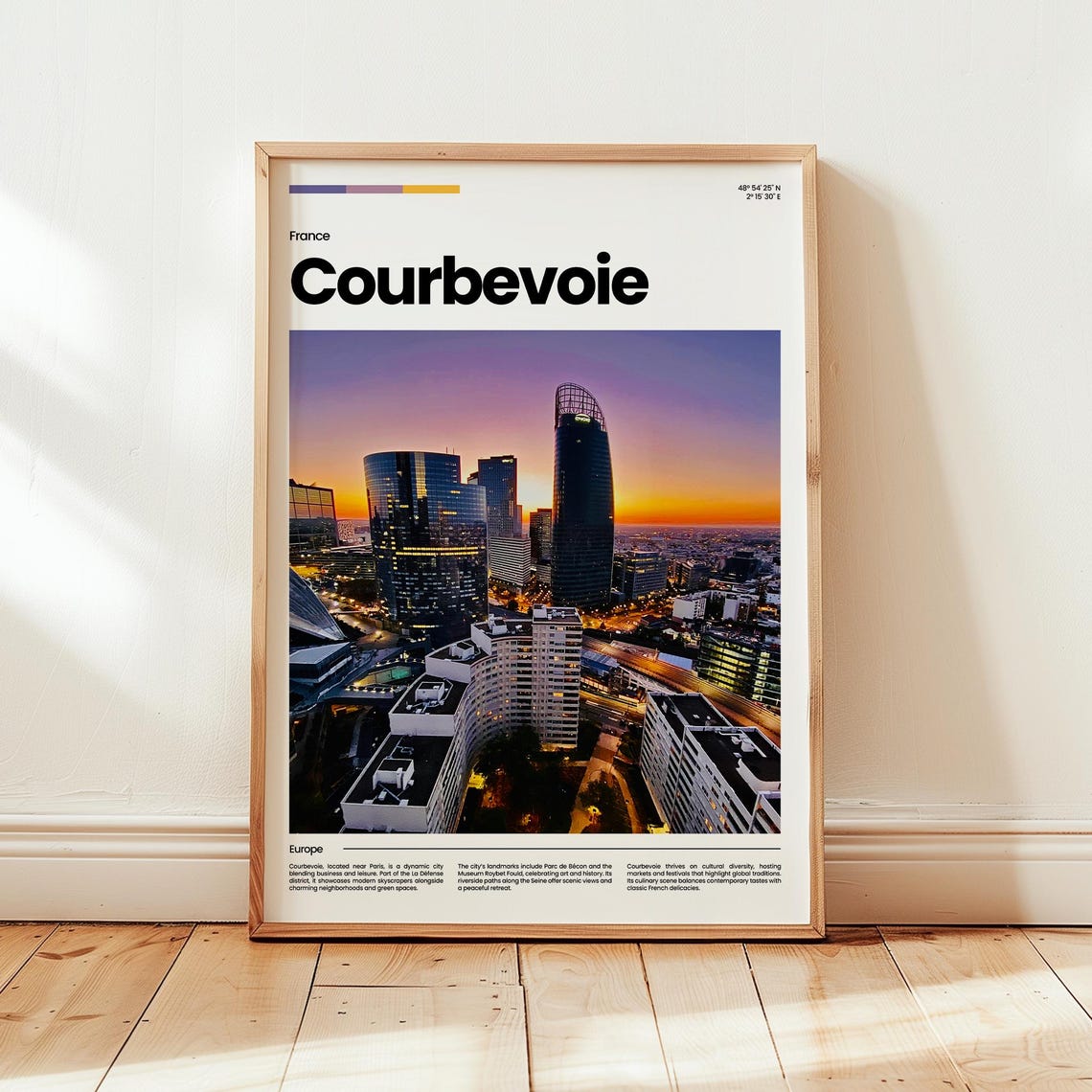 Courbevoie Poster Print Photo Wall Art France Travel Gift
