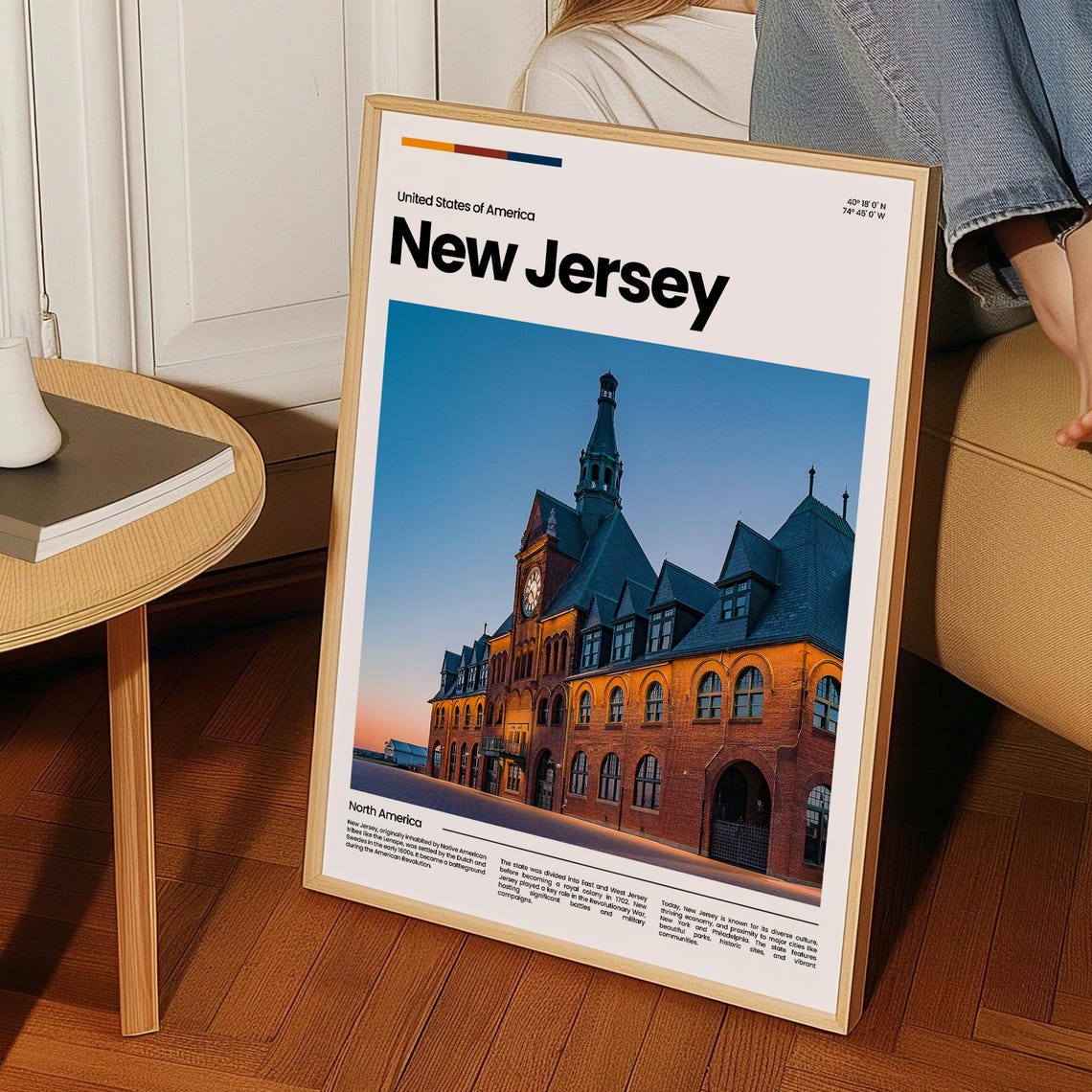 New Jersey Travel Poster New Jersey Poster New Jersey Photo Poster New Jersey Art Print Usa Travel Poster Travel Gift - Image 3