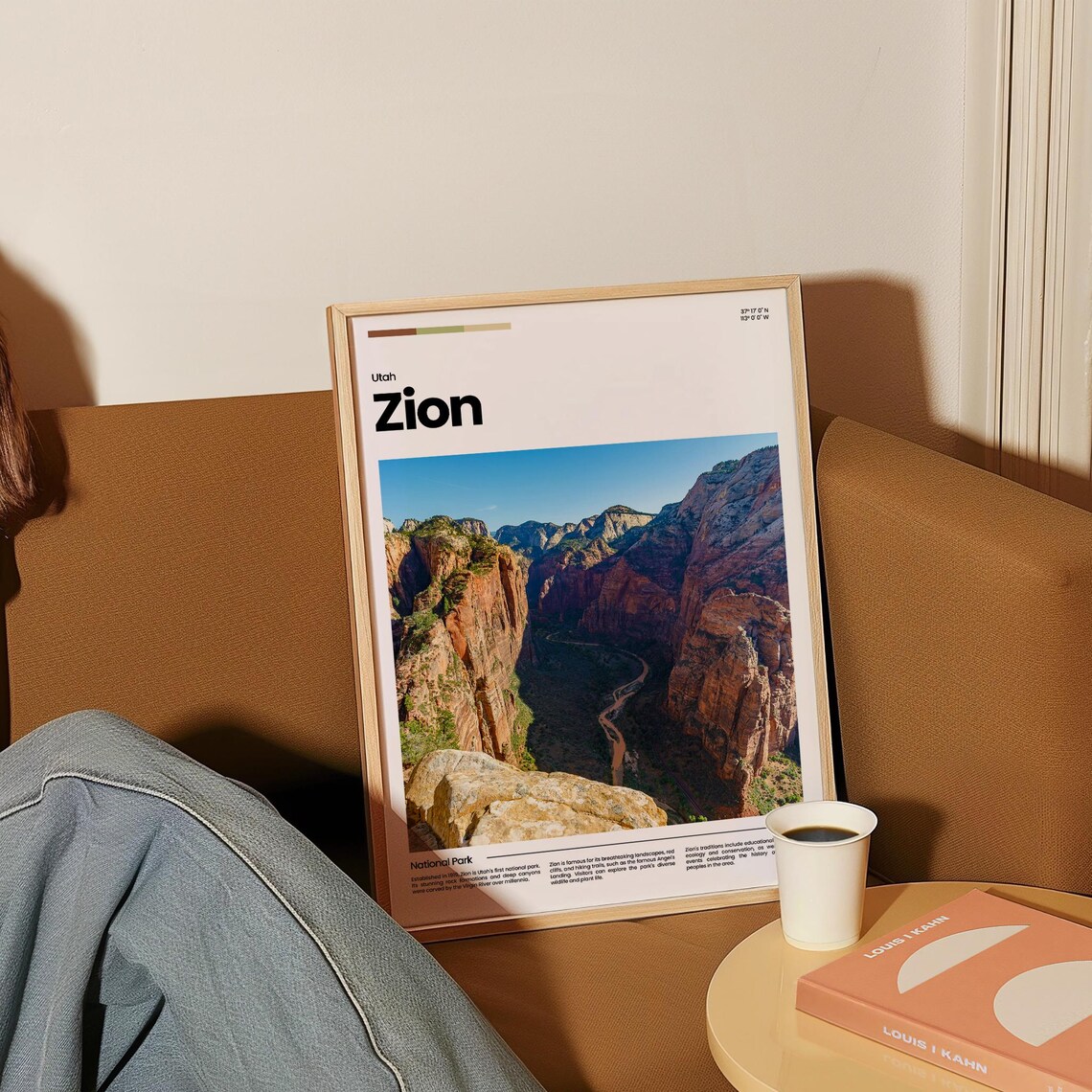 Zion National Park Utah Red Rock Canyon Scenic Landscape Poster - Image 4