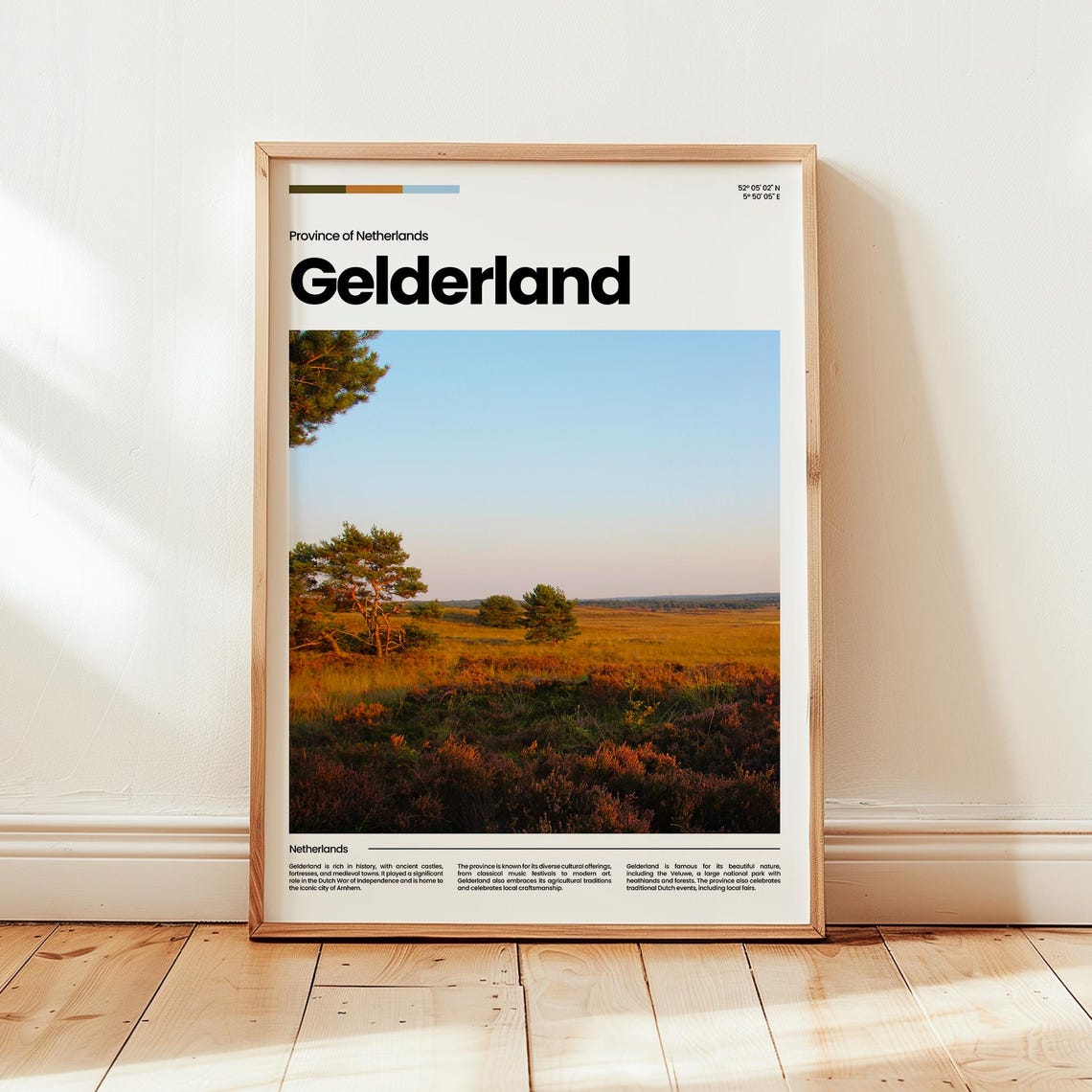 Gelderland Netherlands Veluwe Heath Pine Forest Travel Poster