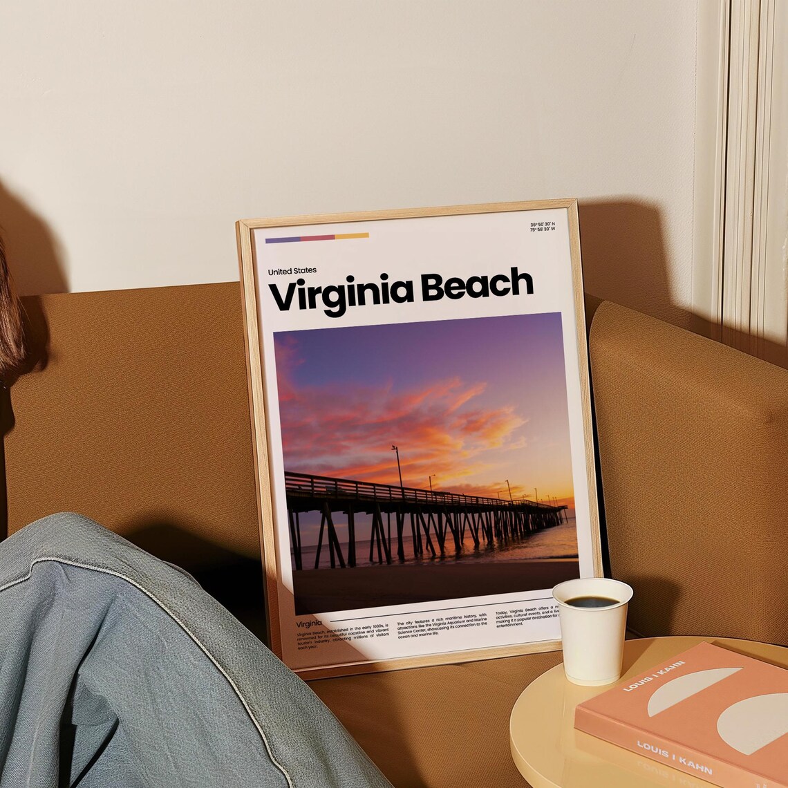 Virginia Beach Travel Poster Virginia Beach Poster Virginia Beach Photo Poster Virginia Beach Art Print Usa Poster Travel Gift - Image 4