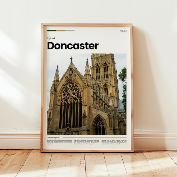 Doncaster England Travel Photo Gothic Historic Minster Poster