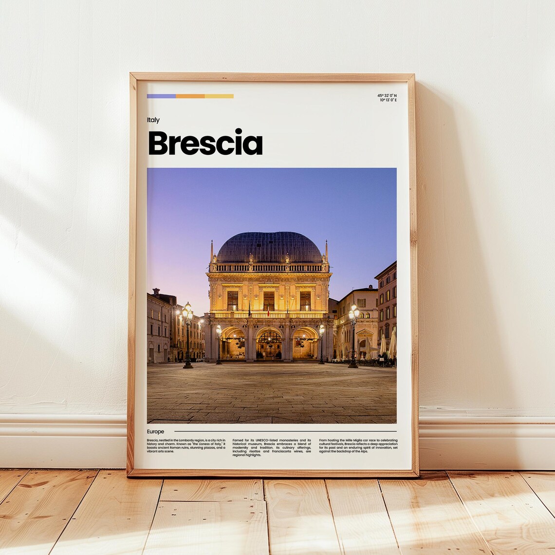 Brescia Poster Print Photo Wall Art Italy Travel Gift