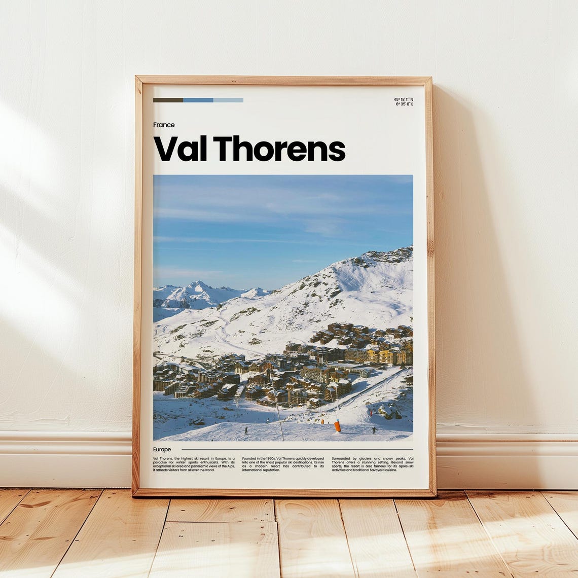 Val Thorens Poster Print Photo Wall Art France Travel Gift