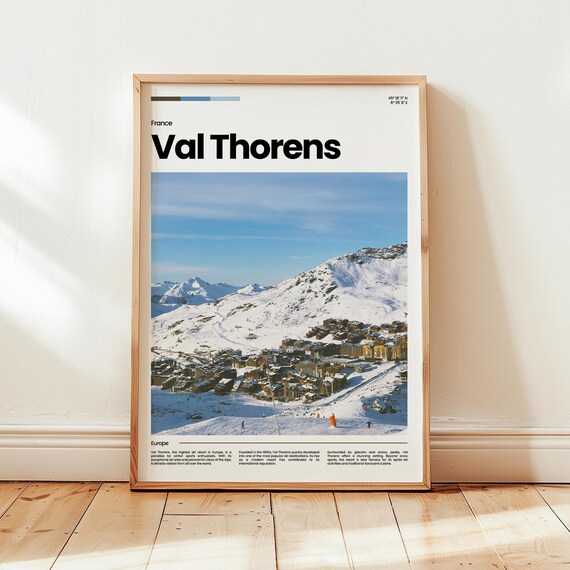 Val Thorens Poster Print Photo Wall Art France Travel Gift