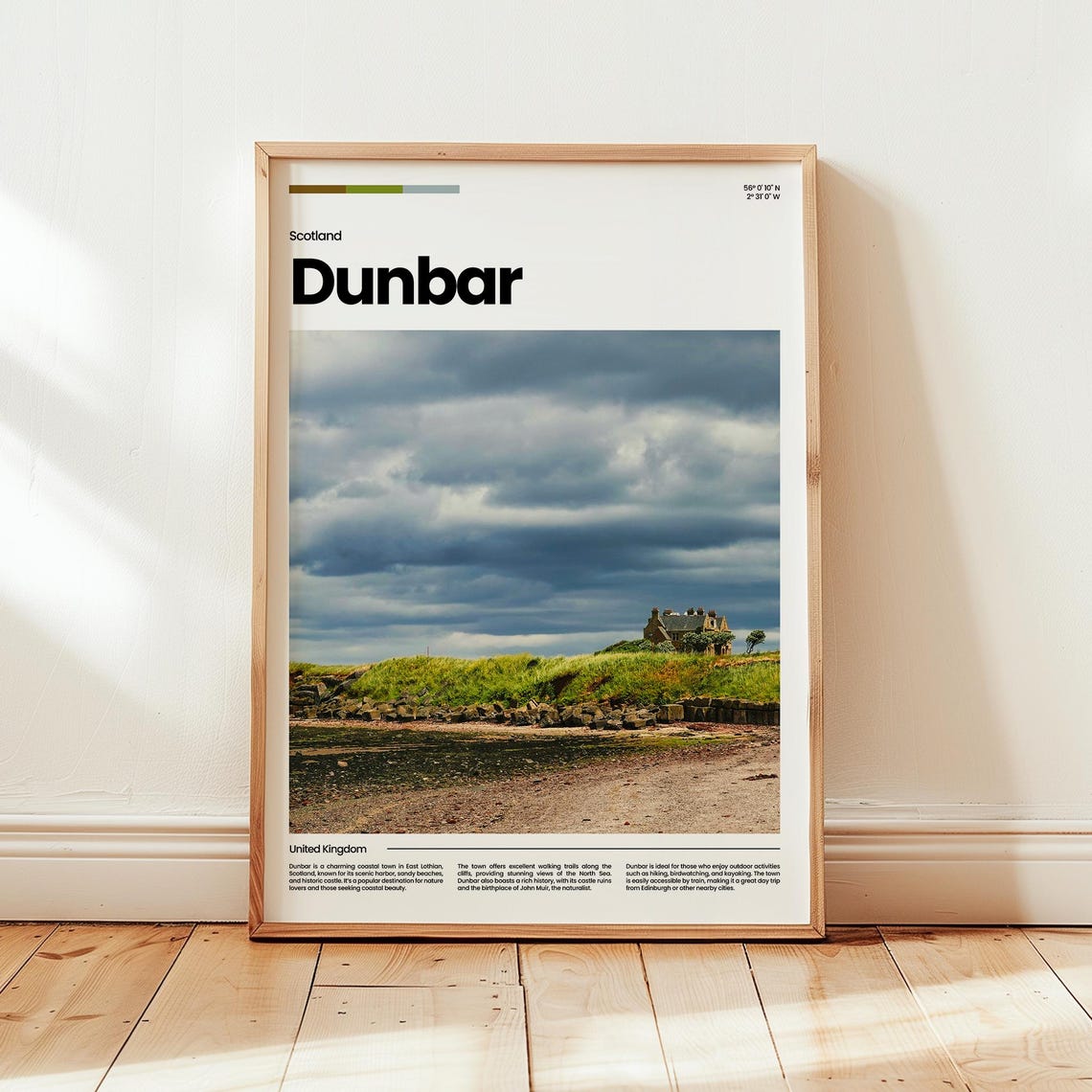 Dunbar Scotland Coastal Cliffs Beach Town Dramatic Travel Poster