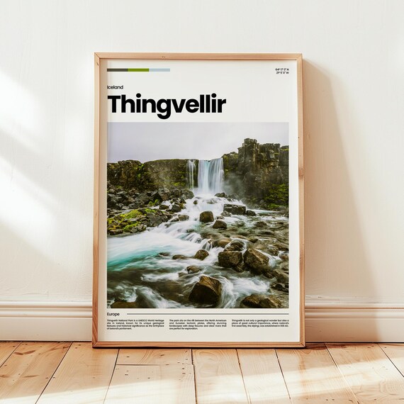Thingvellir Poster Print Photo Wall Art Iceland Travel Gift