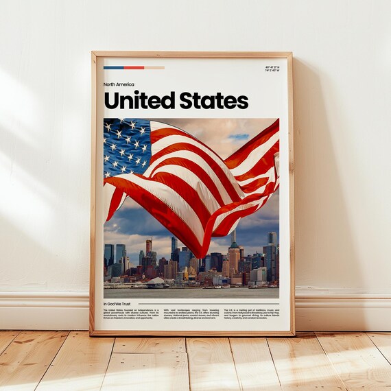 United States Poster Print Photo America Travel Gift