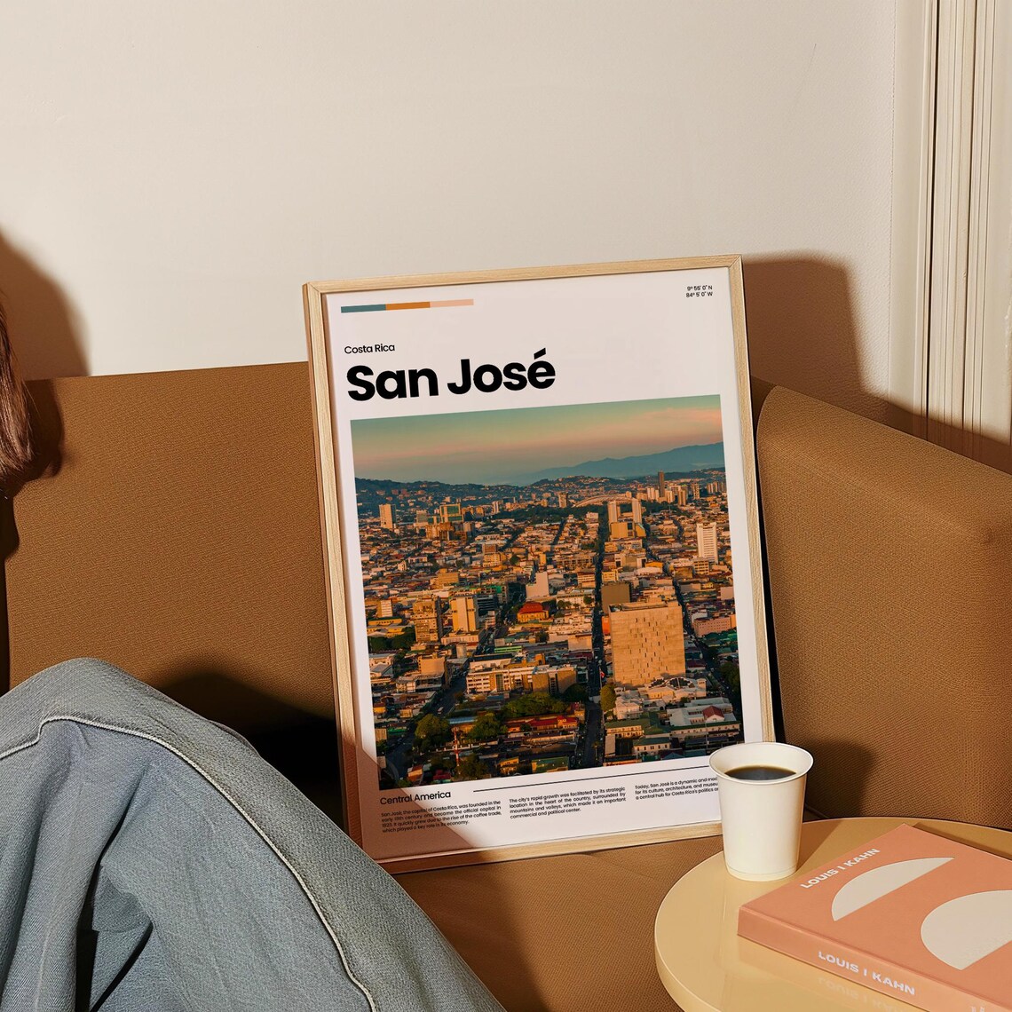 San Jose Aerial City Skyline Golden Hour Costa Rica Travel Poster - Image 4