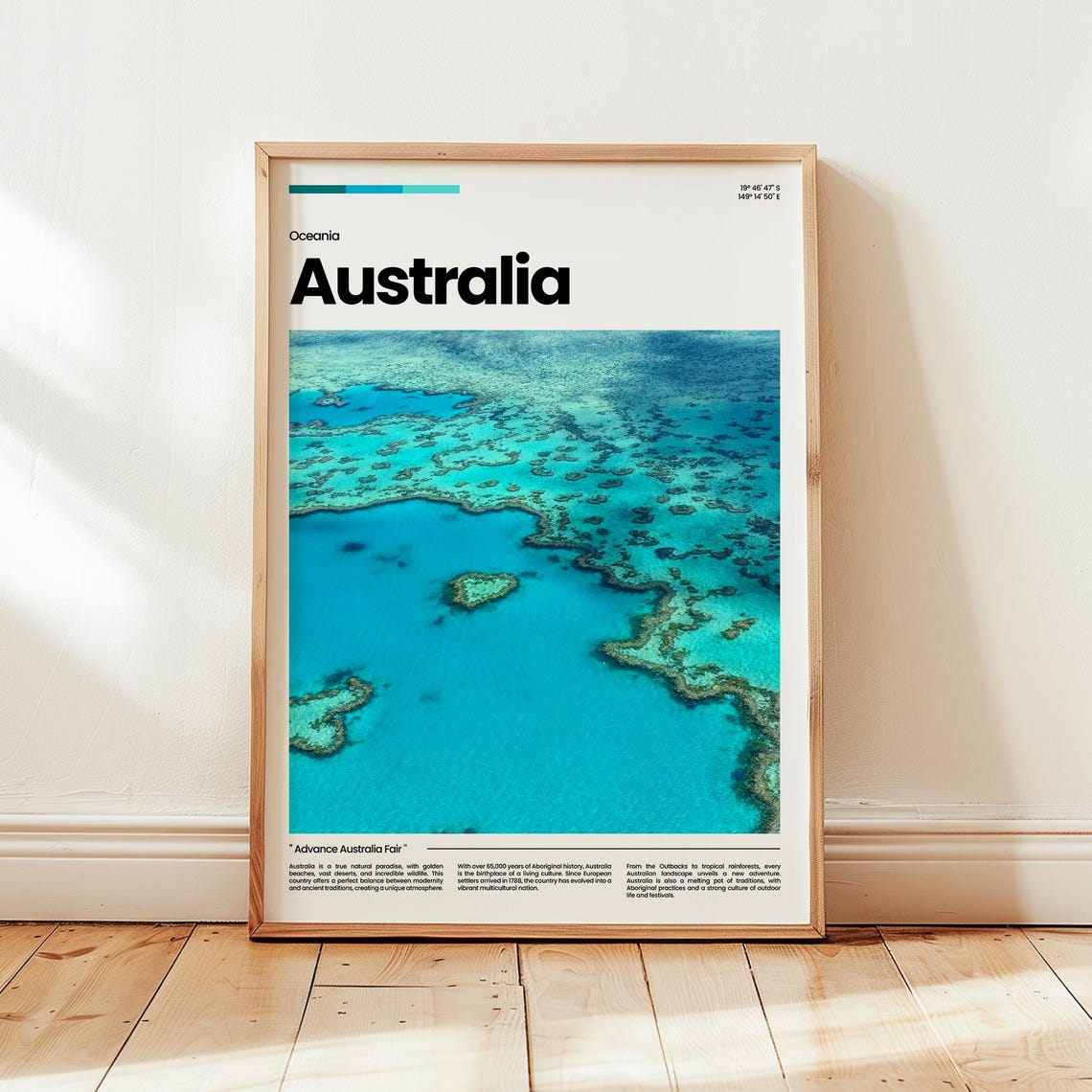 Australia Travel Poster, Oceania Gift