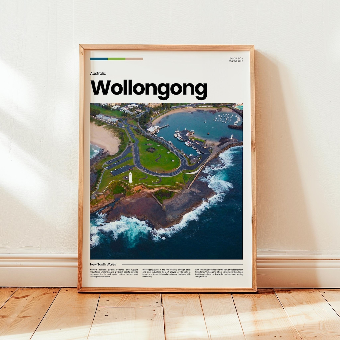 Wollongong Travel Poster, Australia Gift