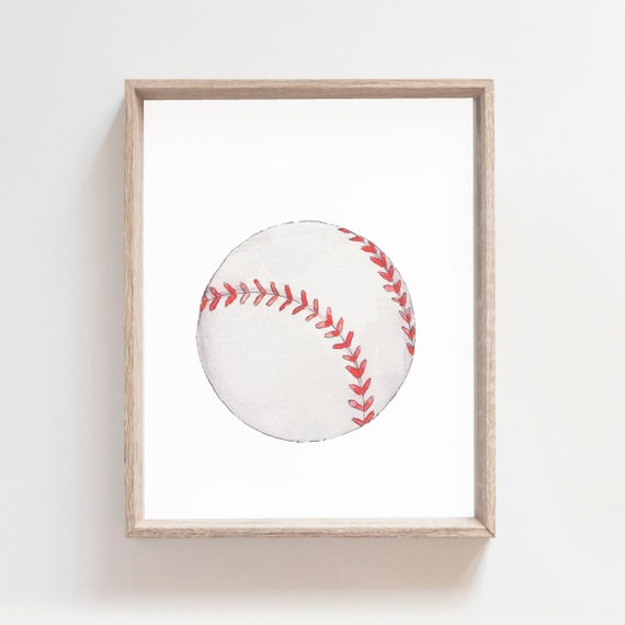Baseball Print Sport Nursery Sport Animals Baseball Artwork Baseball Wall Art Children Room Decor Watecolor Wall Print Baseball Poster