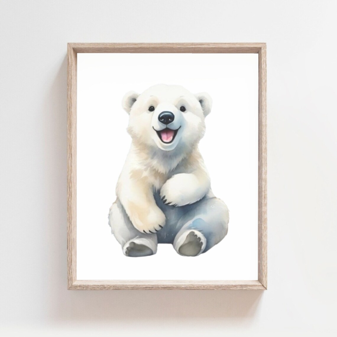 Baby Polar Bear Art Print, Nursery Room Decor