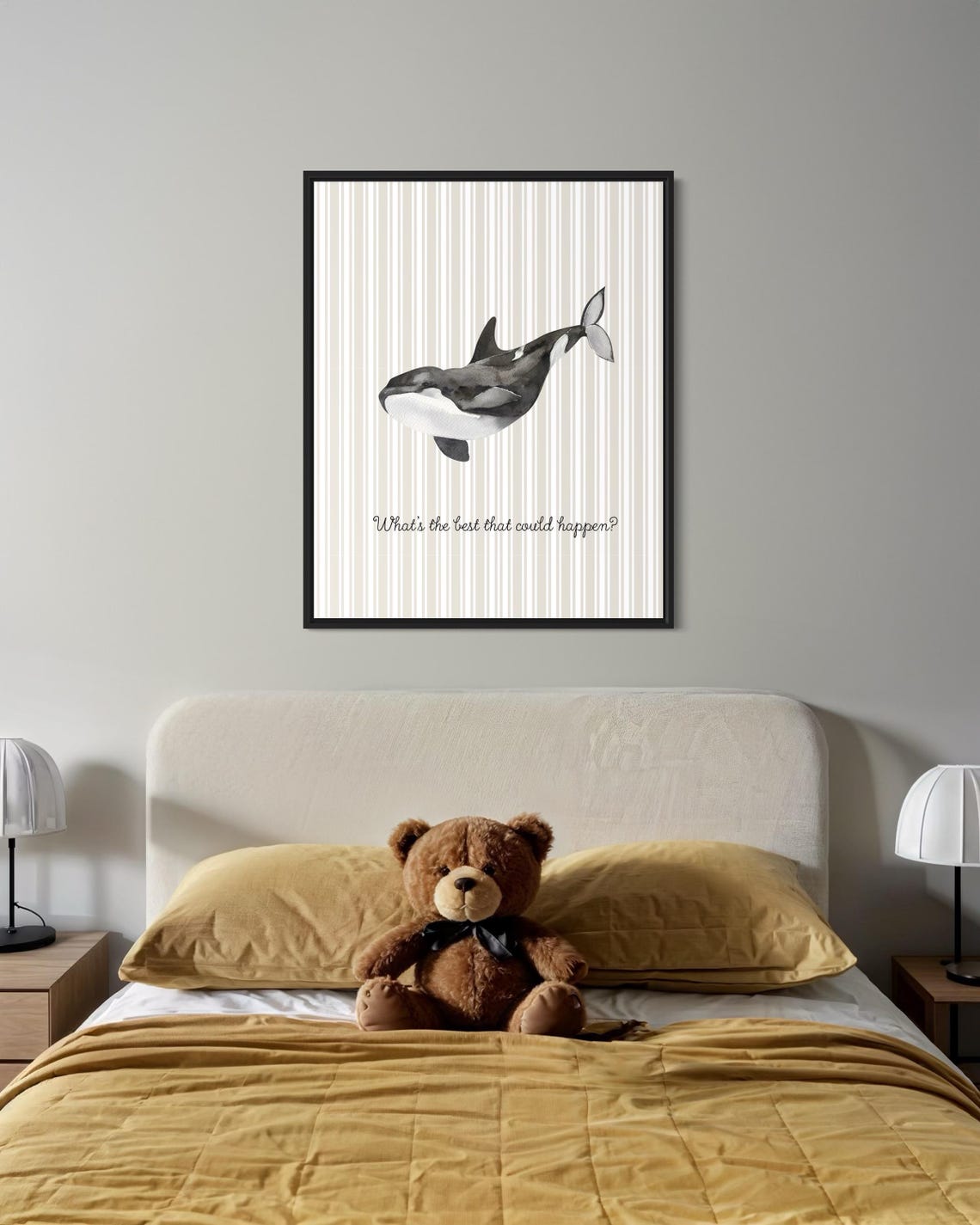 What Is the Best That Could Happen Orca Whale Quote Poster Nursery - Image 2