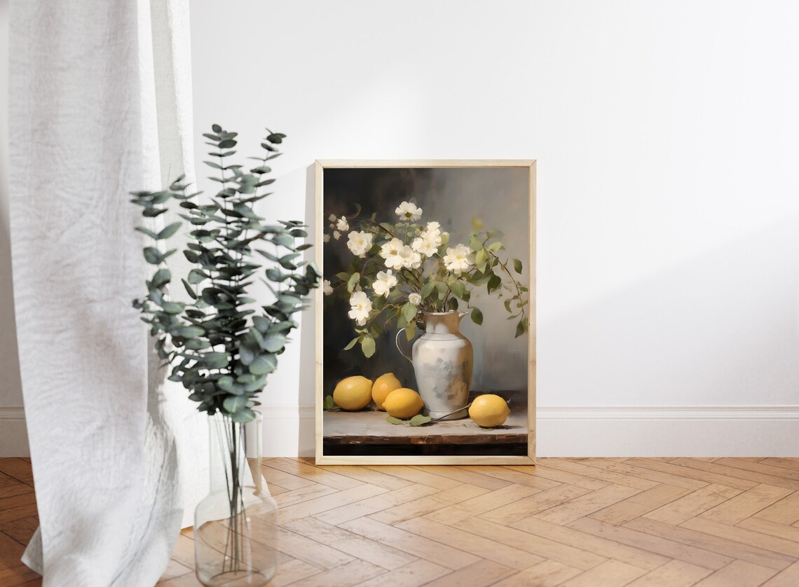 Vintage Lemon Still Life Art Print, French Country - Image 4