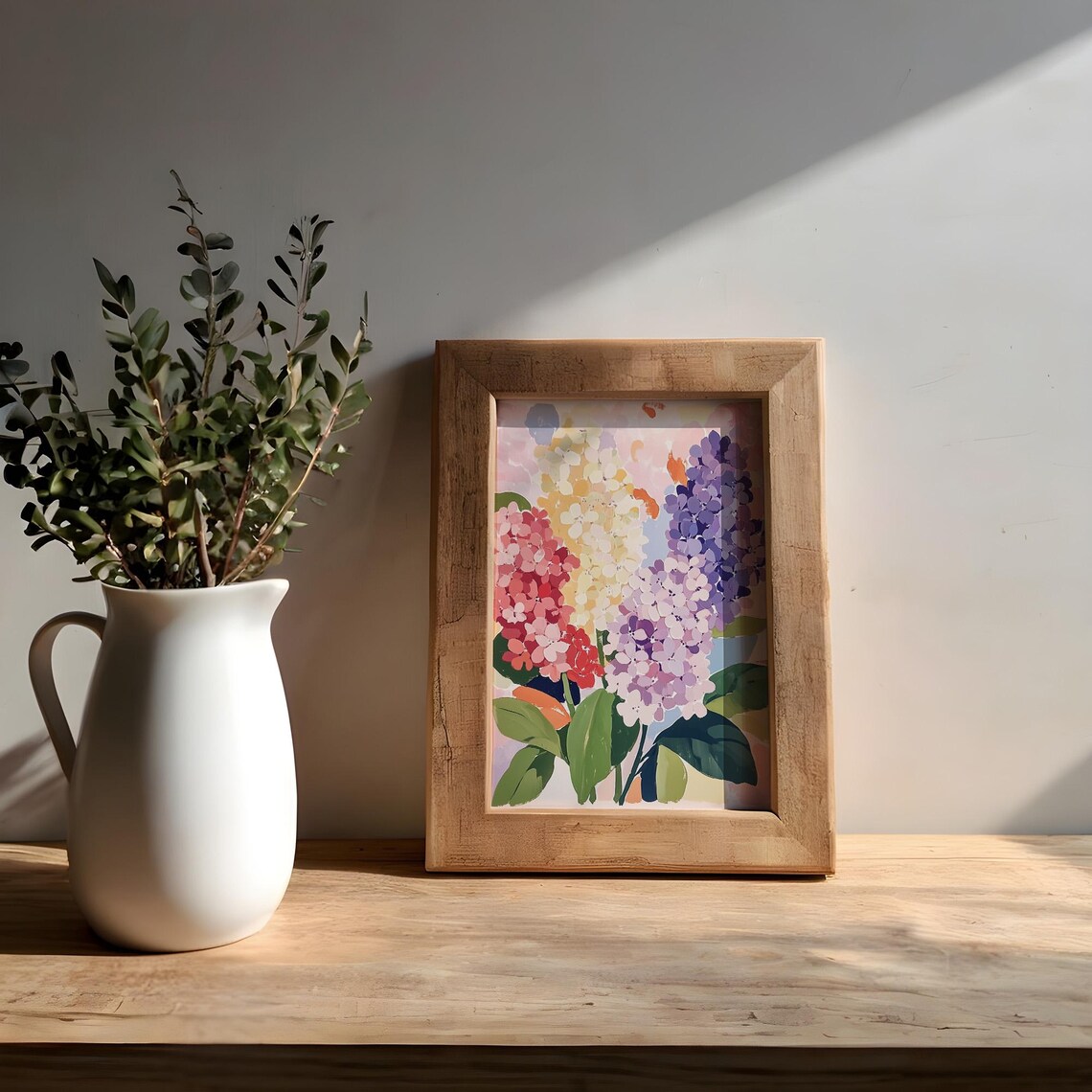 Colorful Flower Girl Bedroom Decor Art Print - Image 2